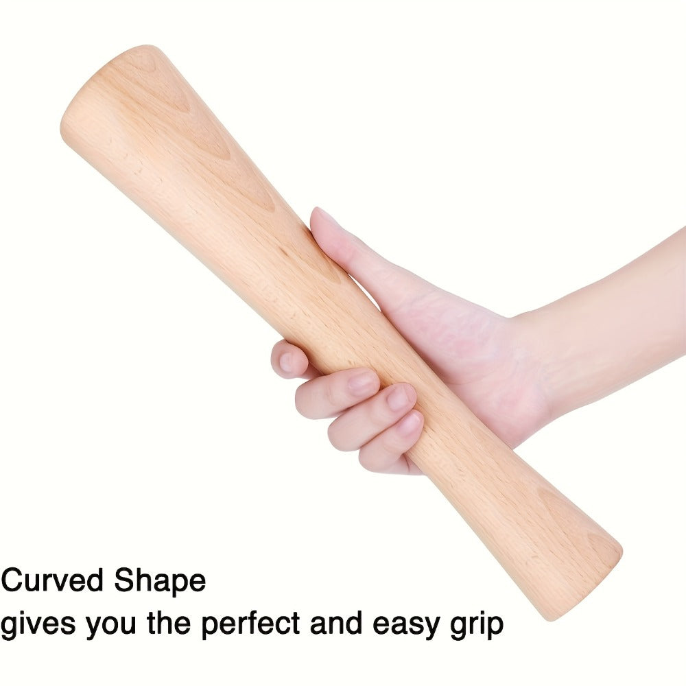 Wooden Sauerkraut Pounder for Mason Jars – 11.6 Inch Solid Wood Fermentation Tamper Kraut Pounder Pestle for Vegetable Fermentation