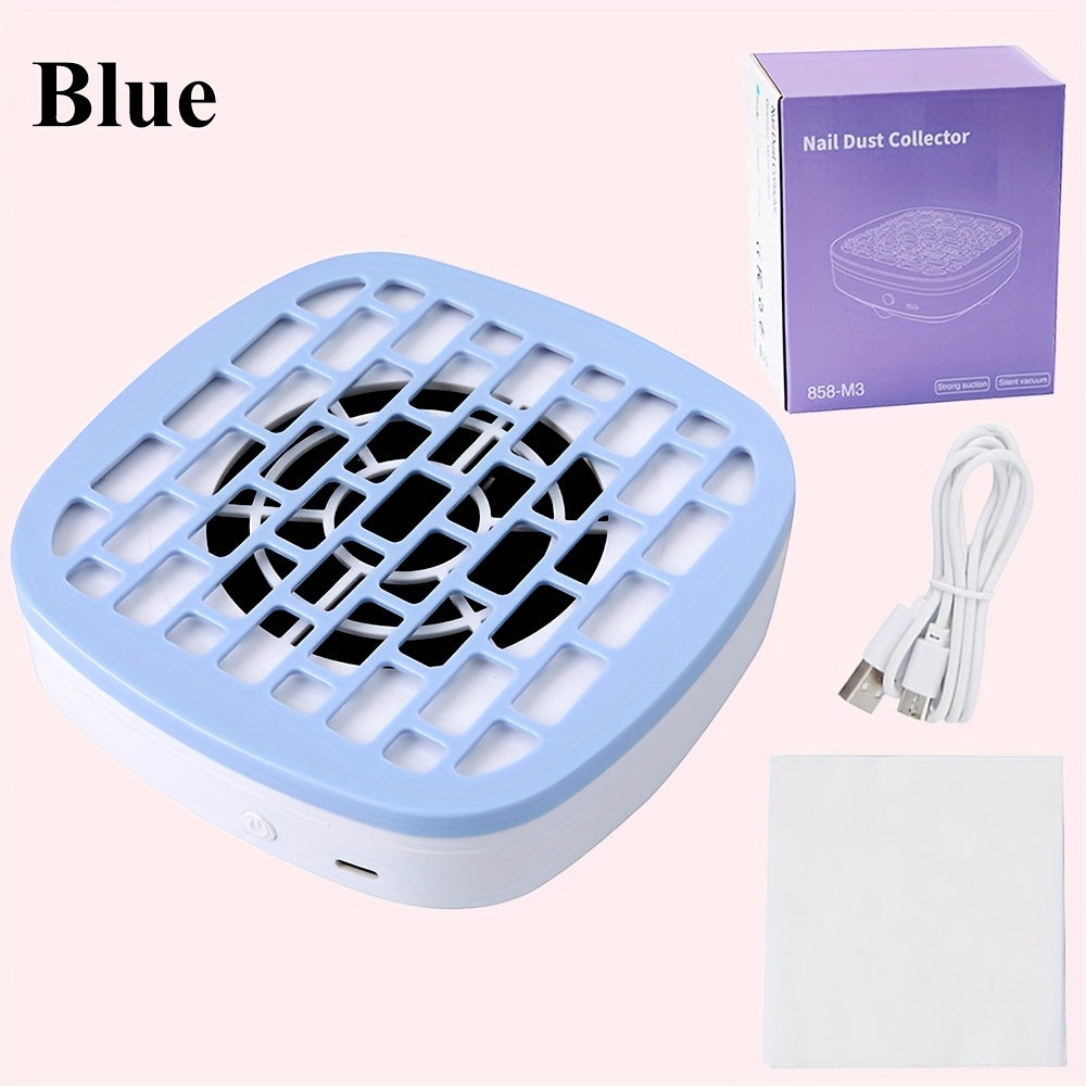 Nail Dust Collector Desktop USB Electric Nail Vacuum Fan Powerful Suction Powder Removal Machine with Filter