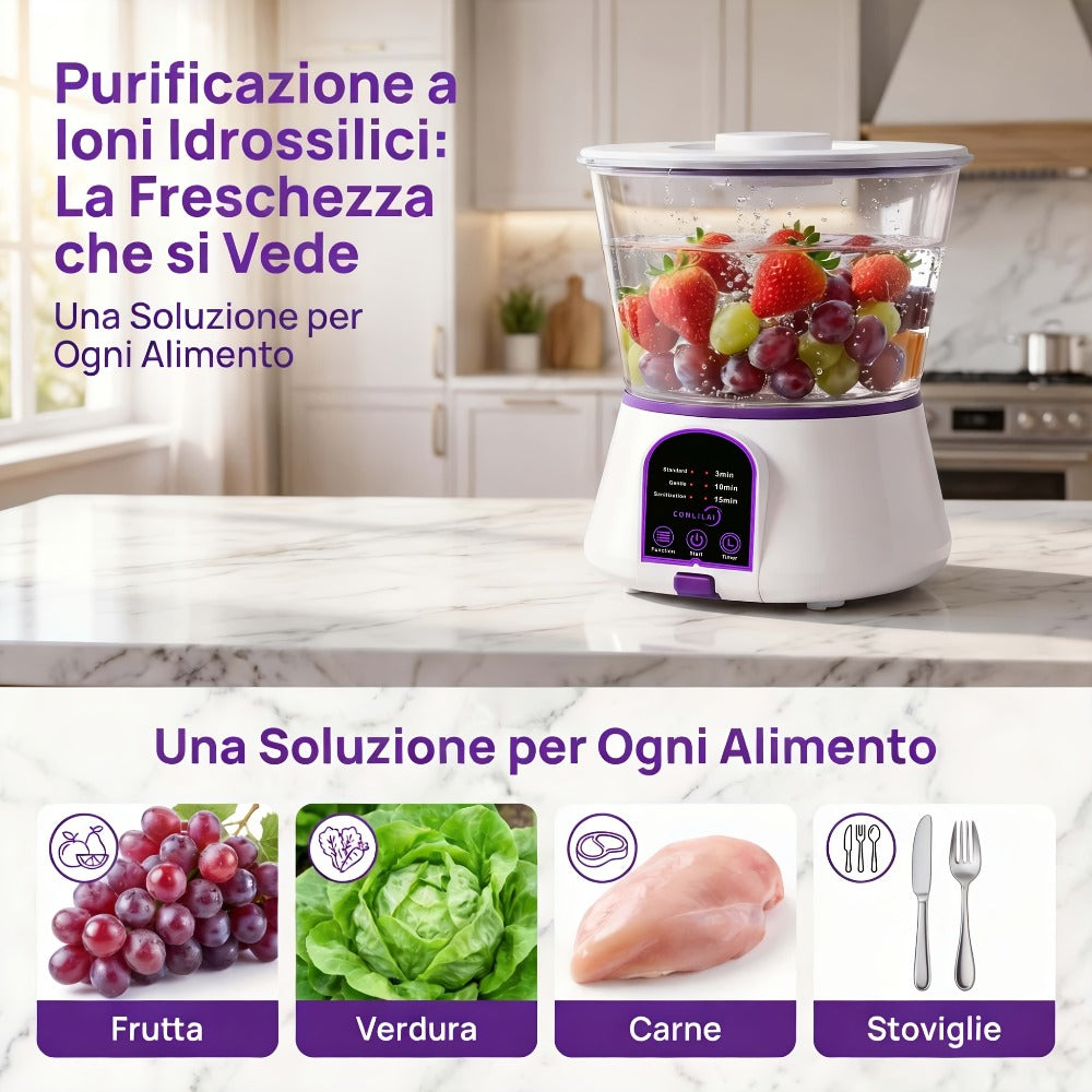 Fruit and Vegetable Cleaner Machine Ultrasonic Purifier Multifunctional Household Food Cleaning for Garden, Yard and Pest Management