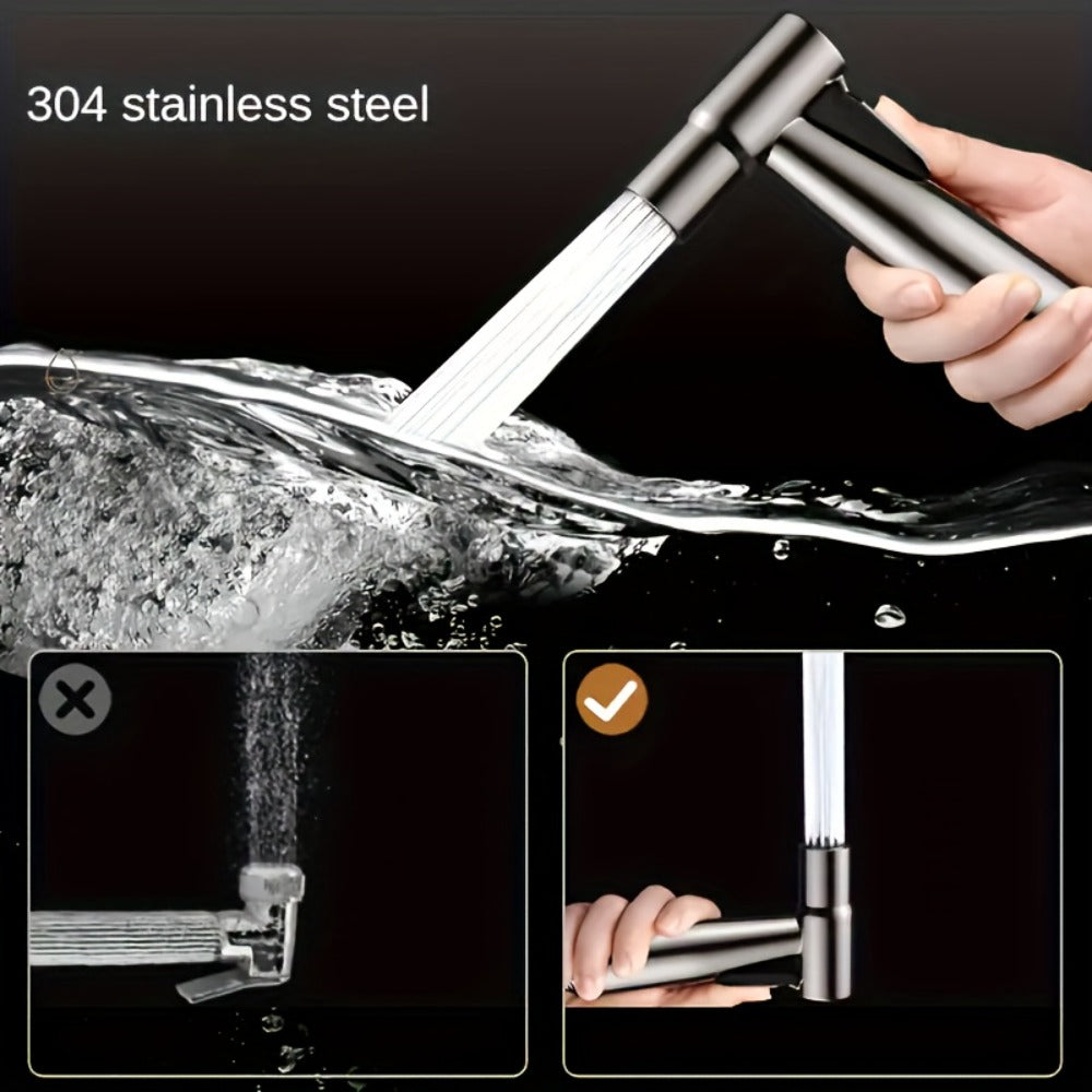 Handheld Bidet Sprayer Kit 6-Piece Wall Mounted Toilet Sprayer Set with Hose & Holder - Adjustable Pressure