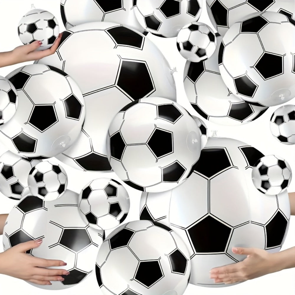 Bulk Inflatable Soccer Balls 16 Inch Colorful Outdoor Footballs Set with the Listed Color, Size or Set Options for Everyday Use