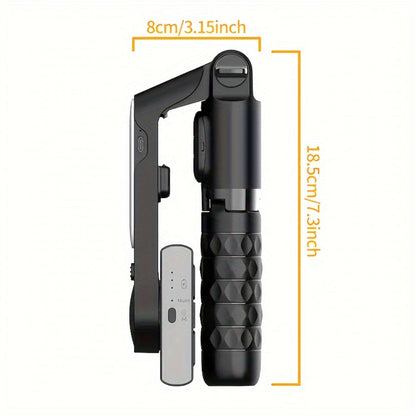 3-in-1 Phone Gimbal Stabilizer with Selfie Stick & Tripod Stand, 1-Axis Anti-Shake Handheld Stabilizer for iPhone & Android