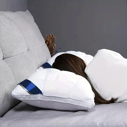 Tufted Bed Pillow in White or Grey with 1-, 2- and 4-Piece Checkout Options and Zipper Detail