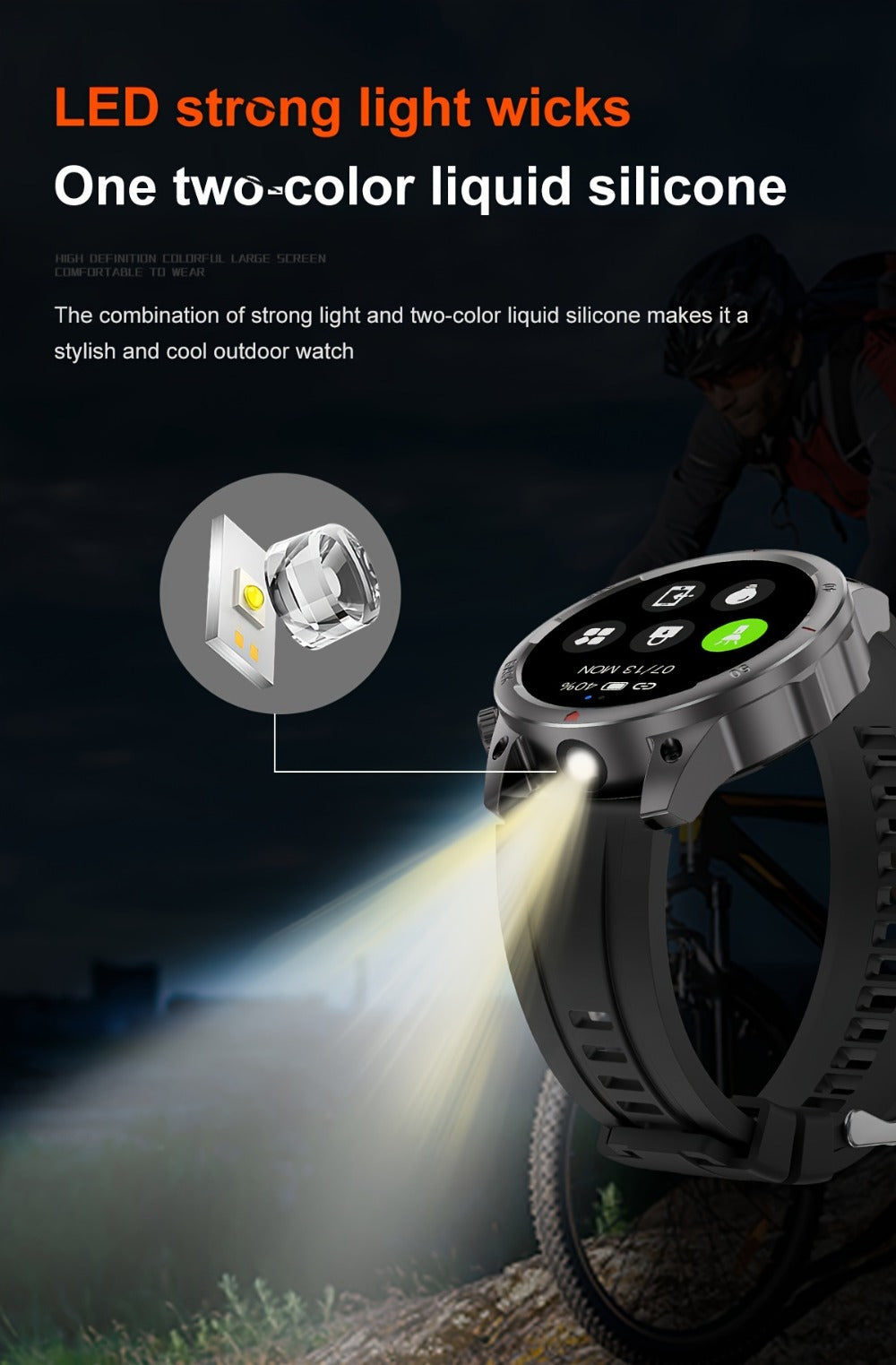 Smartwatch GPS NFC for Men – AI Voice Calling, 360×360 HD Screen, Built-in Compass, Motion Trajectory, Heart Rate Sleep Fitness