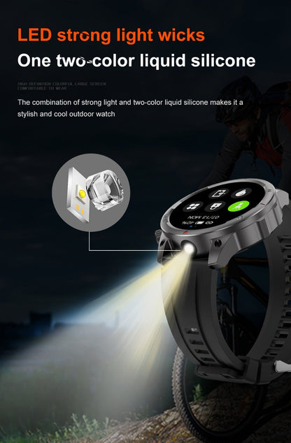 Smartwatch GPS NFC for Men – AI Voice Calling, 360×360 HD Screen, Built-in Compass, Motion Trajectory, Heart Rate Sleep Fitness