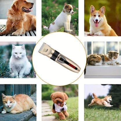 12-in-1 Pet Hair Trimmer Kit USB Rechargeable – Professional Cordless Electric Clippers for Dogs Cats Puppies Kittens