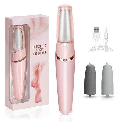Electric Pedicure Foot File 10-in-1 Kit, Rechargeable with Digital Display, 3 Roller Heads