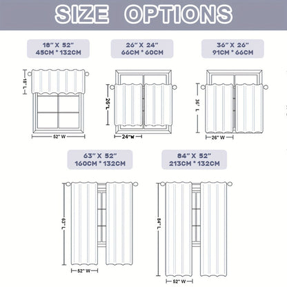 Striped Patchwork Window Curtain Set with Rod-Pocket Top, Six Colors and Five Panel-Count or Size Options