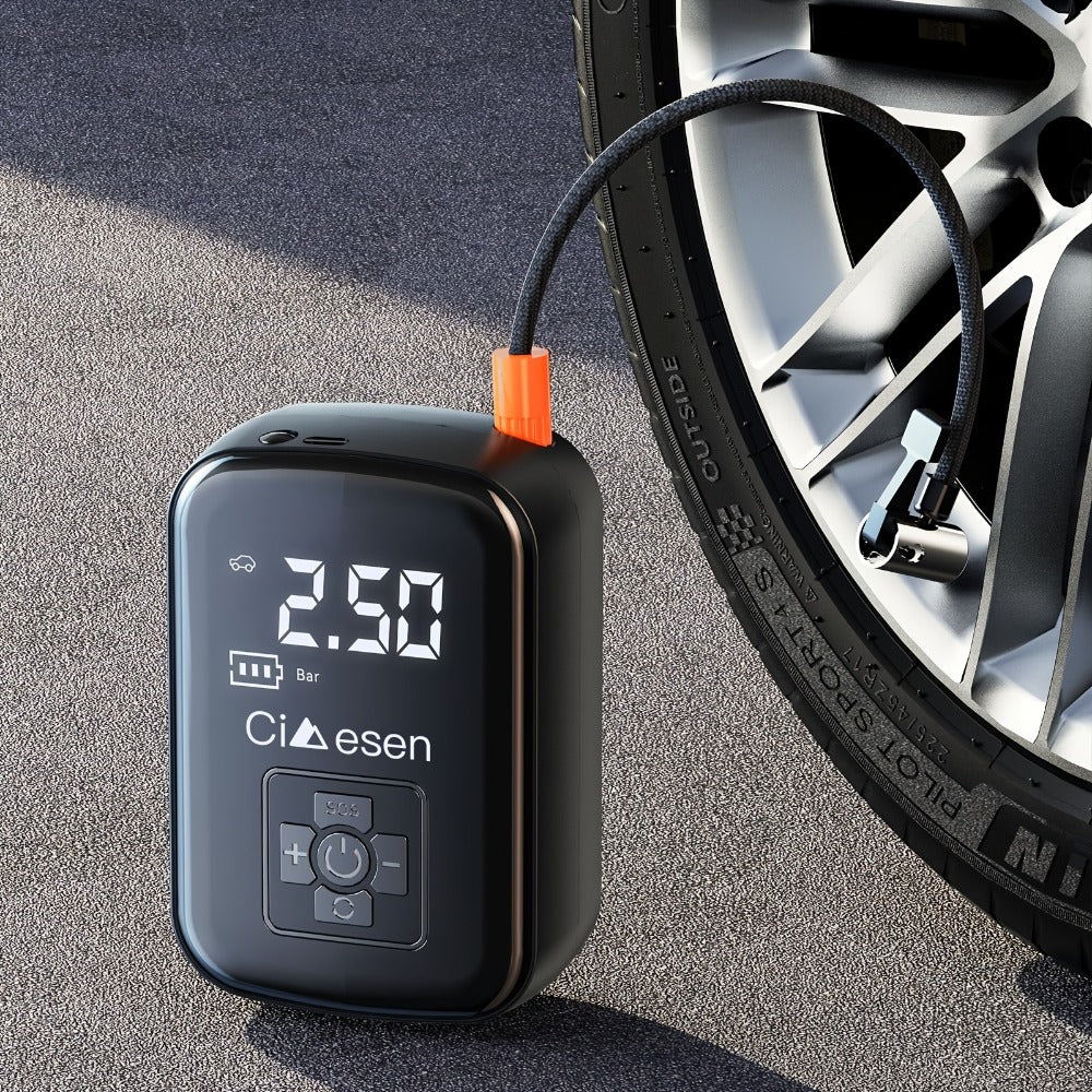Portable Tire Inflator Air Compressor 150PSI 100W Cordless 4000mAh Digital Display 5 Modes USB-C Fast Charge for Car Motorcycle Bicycle Ball