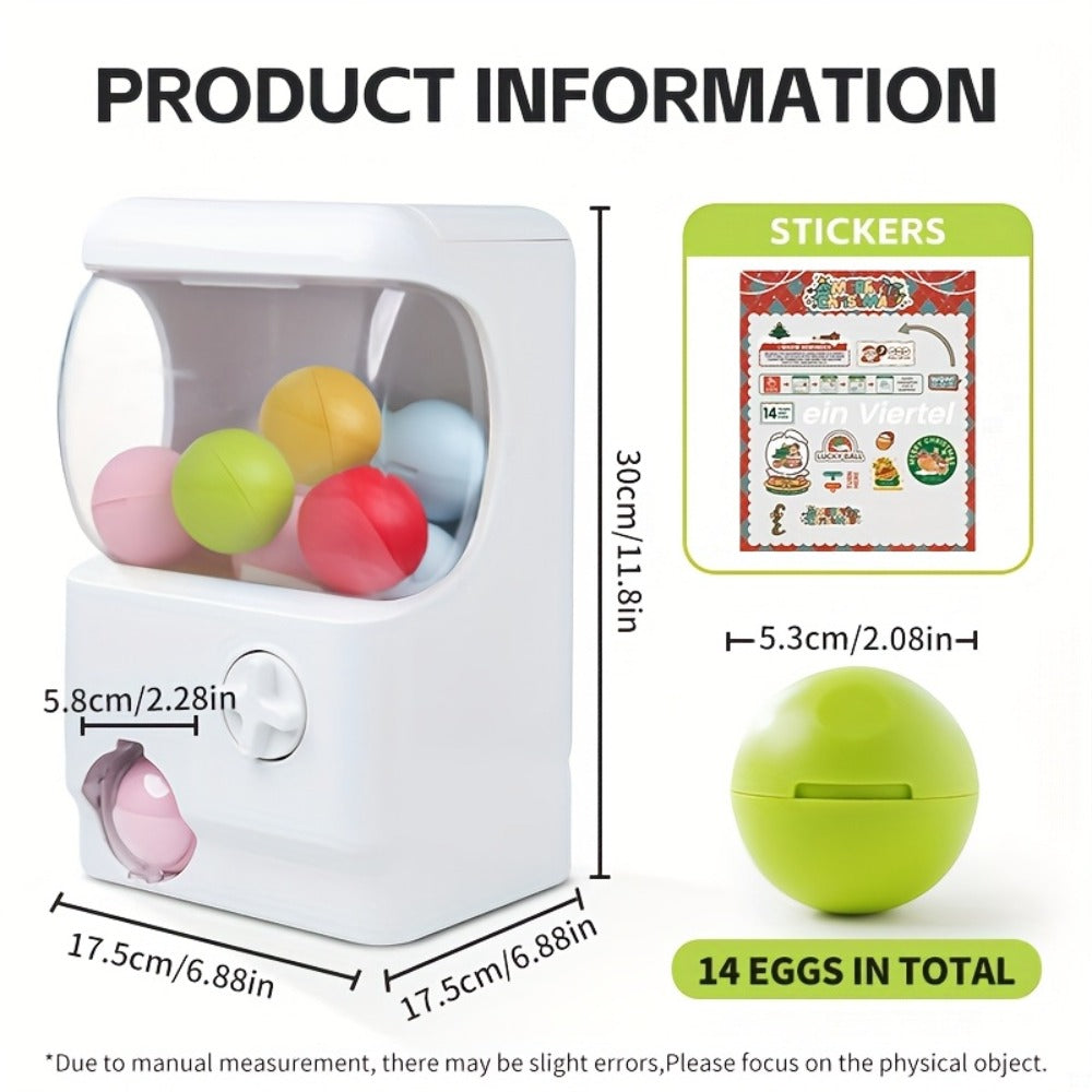 Gachapon Machine for Home, Mini Capsule Toy Vending Machine Novelty Gift for Kids Adults Couples Anniversary Birthday Party Christmas