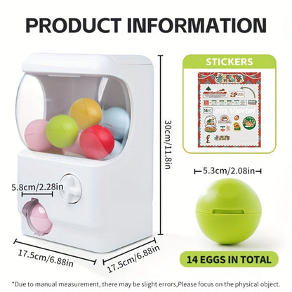 Gachapon Machine for Home, Mini Capsule Toy Vending Machine Novelty Gift for Kids Adults Couples Anniversary Birthday Party Christmas