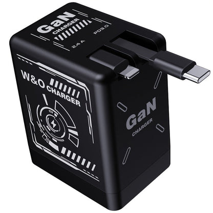 GaN Wall Charger 120W Fast with Retractable Built-In Cable & Foldable Plug for an Everyday Personal Care Routine
