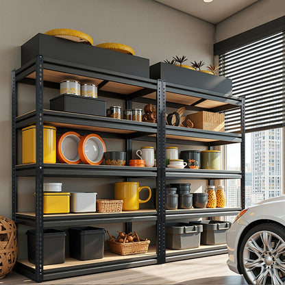 5-Tier Garage Shelving Unit Adjustable Storage Shelves 72"/60"H x 35.5"W x 16"D for Garage, Closet & Pantry Organization