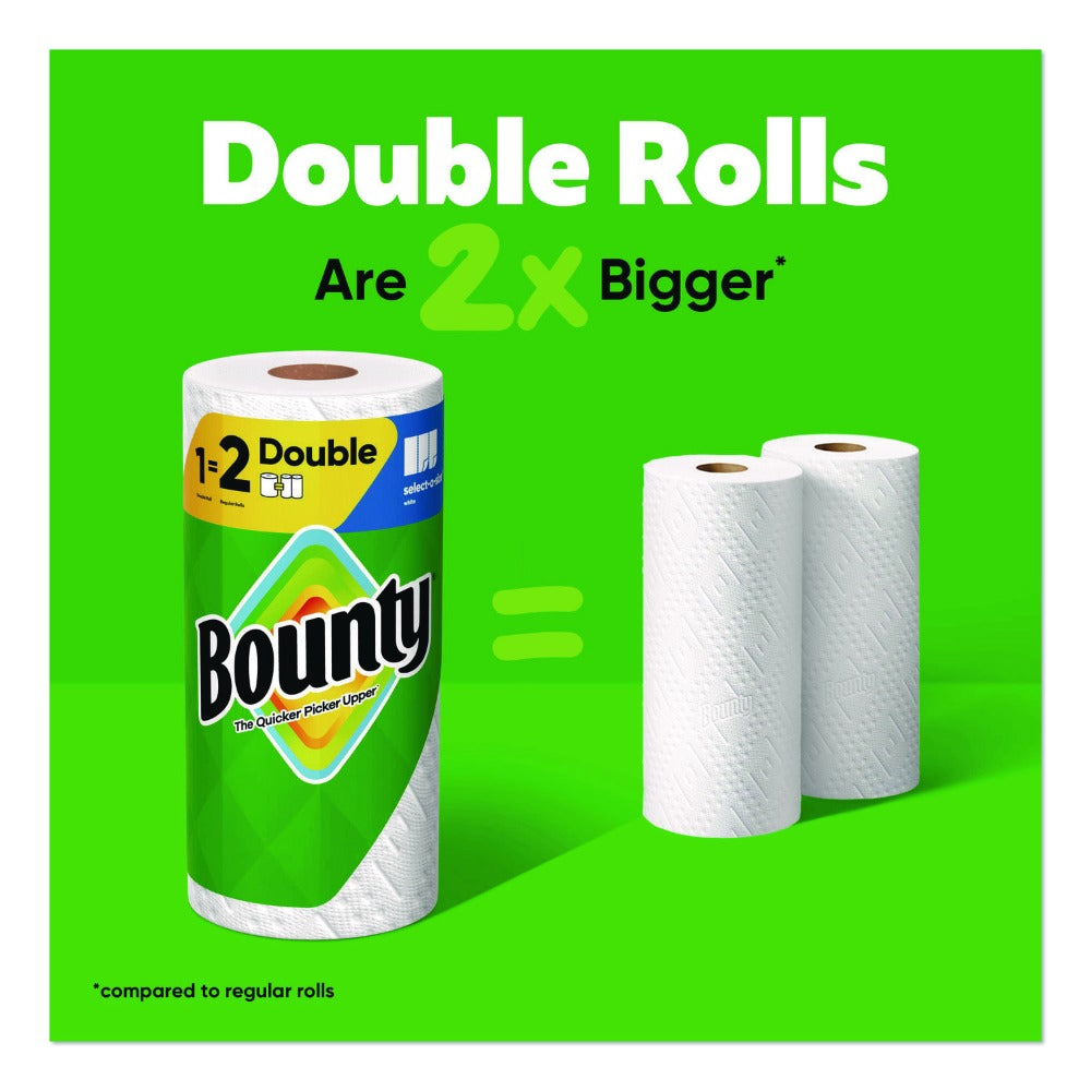 Paper Towels 8 Double Rolls, Bounty Select-A-Size Kitchen Paper Towel, 2-Ply 103 Sheets per Roll