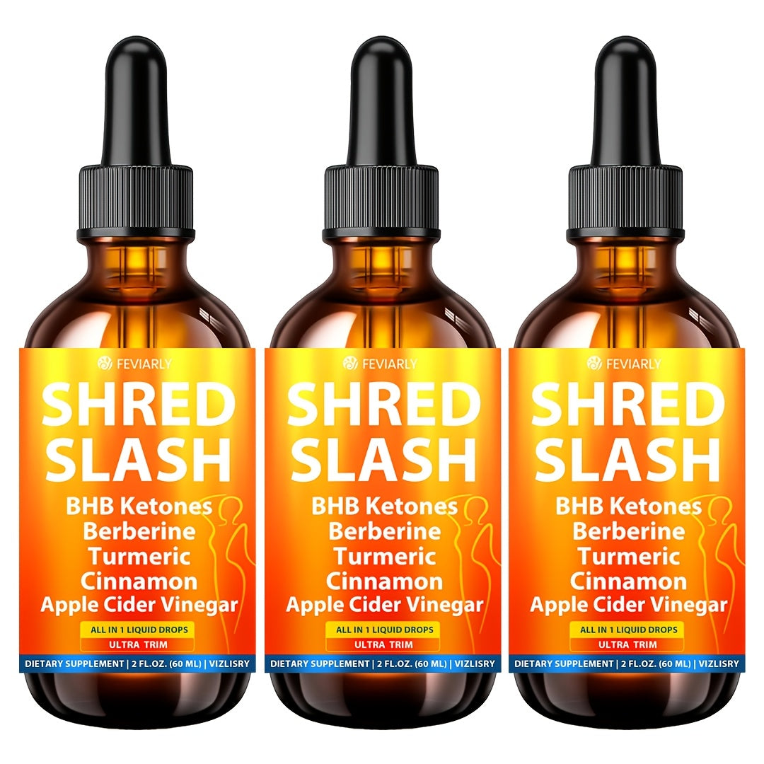 Lipo Slash 16-in-1 Weight Loss Liquid Drops for Women & Men with BHB Ketones Berberine Turmeric Apple Cider Vinegar Probiotics Cinnamon