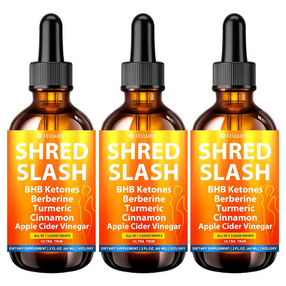 Lipo Slash 16-in-1 Weight Loss Liquid Drops for Women & Men with BHB Ketones Berberine Turmeric Apple Cider Vinegar Probiotics Cinnamon