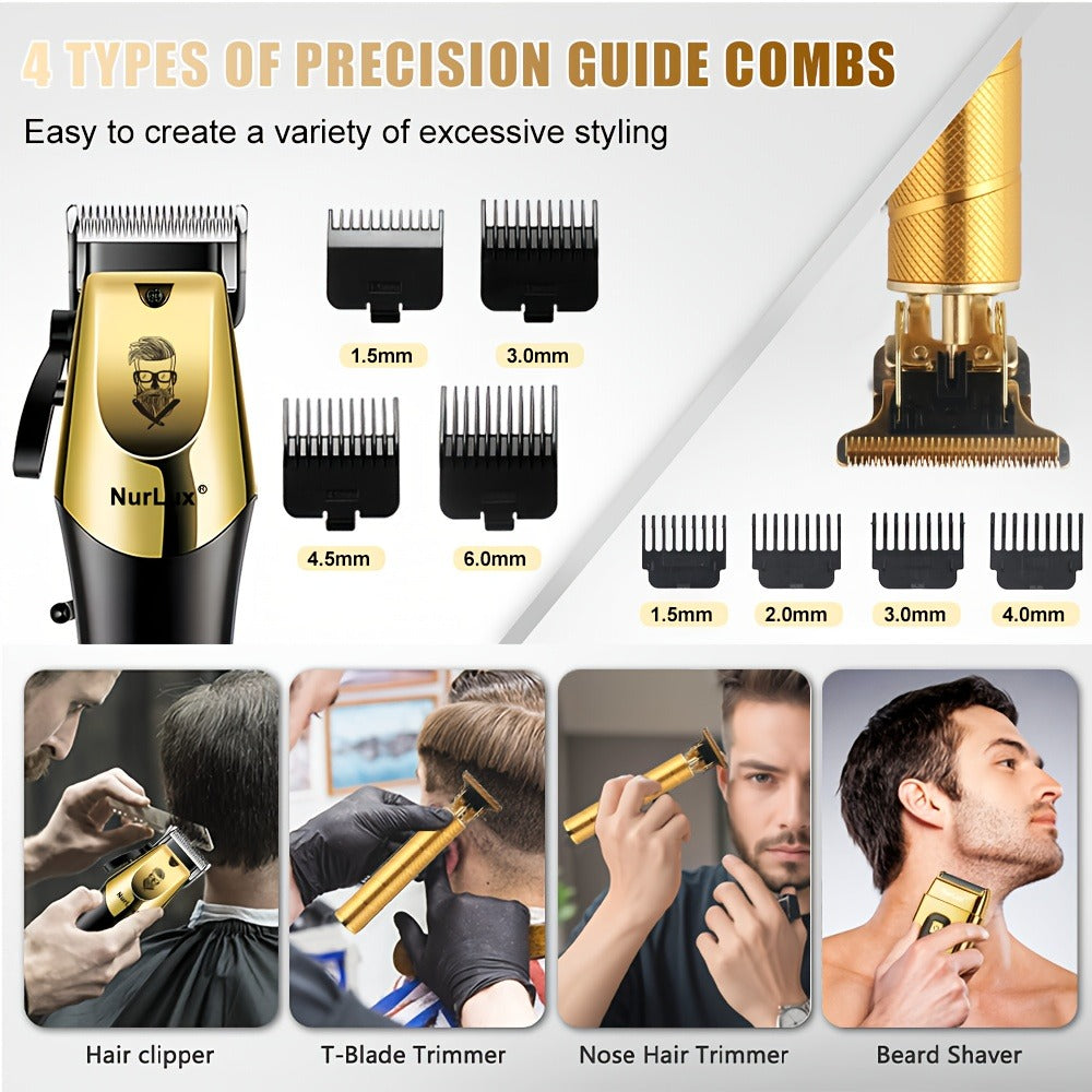 Hair Clipper WEEME One-, Two- or Three-Piece Grooming Sets with LCD Displays, USB Charging and Four Options