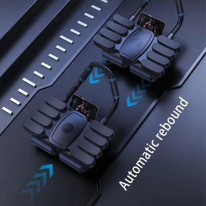 Ab Wheel Roller Automatic Rebound 8-Elbow Design, Core & Full Body Workout Abdominal Wheel with Phone Holder