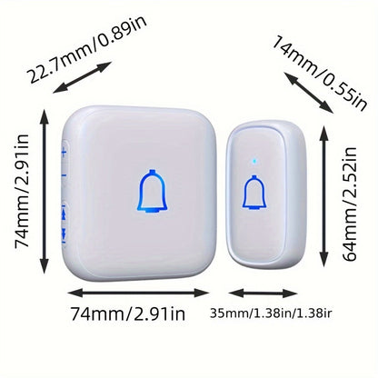 Long Range Doorbell Kit 1000ft - 115dB Loud Wireless Chime, 56 Melodies, 7 Volume Levels, Mute Mode