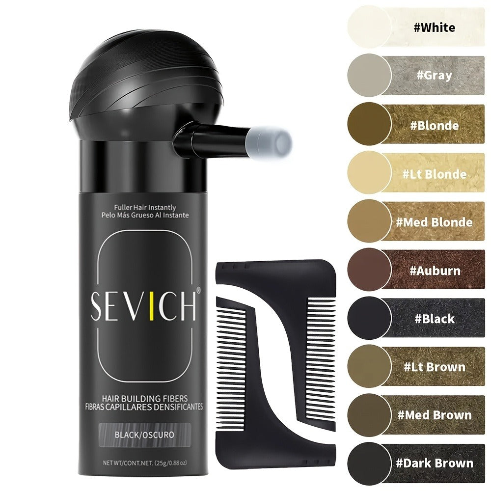 Hair Thickening Fibers Set 2-in-1 with Applicator Spray - Instant Volume & Fuller Look for Thinning Hair