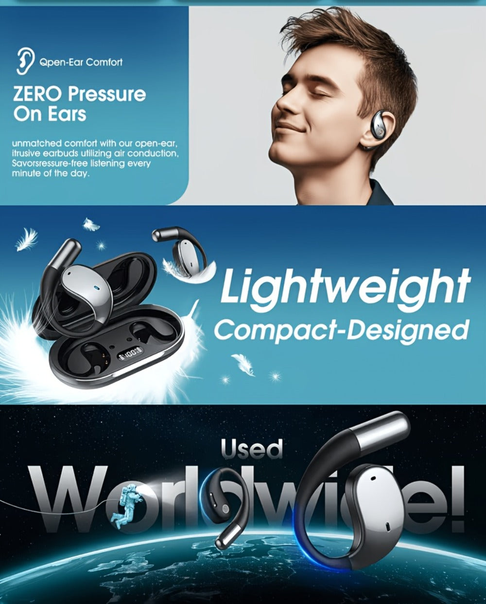AI Language Translation Headphones Real-Time 156 Languages & Accents 3-in-1 Wireless Bluetooth for an Everyday Personal Care Routine