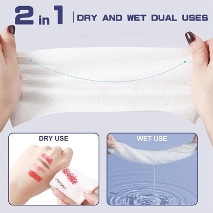Extra Large Disposable Facial Cleansing Tissues 26×30cm – Thickened Ultra-Soft Cotton Wipes for Face Washing & Makeup Removal