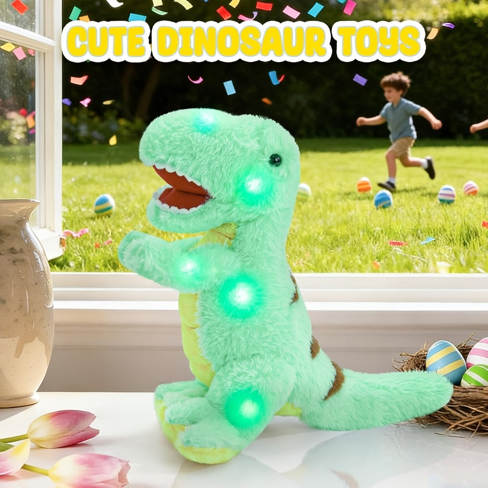 Plush Toy Light-Up Tyrannosaurus Rex with Music or No-Music choices Choices and Soft Fabric