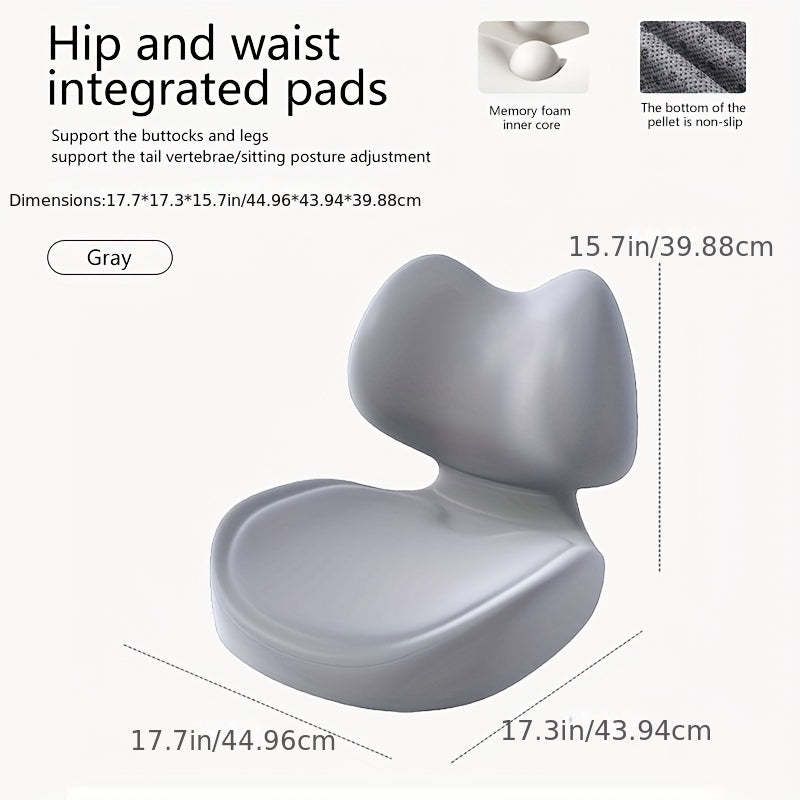 Ergonomic Seat Cushion for Tailbone & Lumbar Pain Relief – Memory Foam L-Shaped Car & Office Chair Cushion for Truck Drivers & Long Sitting