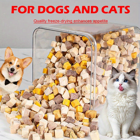 Freeze-Dried Dog Treats 150g Triple Combo – Beef Liver, Chicken & Egg Yolk Grain-Free High Protein Crunchy Bites for Small Dogs, Puppies