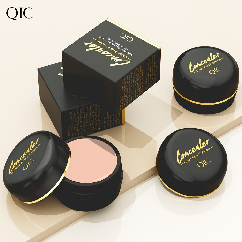 Concealer Cream Set 2pcs Full Coverage – Waterproof Matte Finish, Plant-Based Squalane, Buildable Coverage for Dark Spots