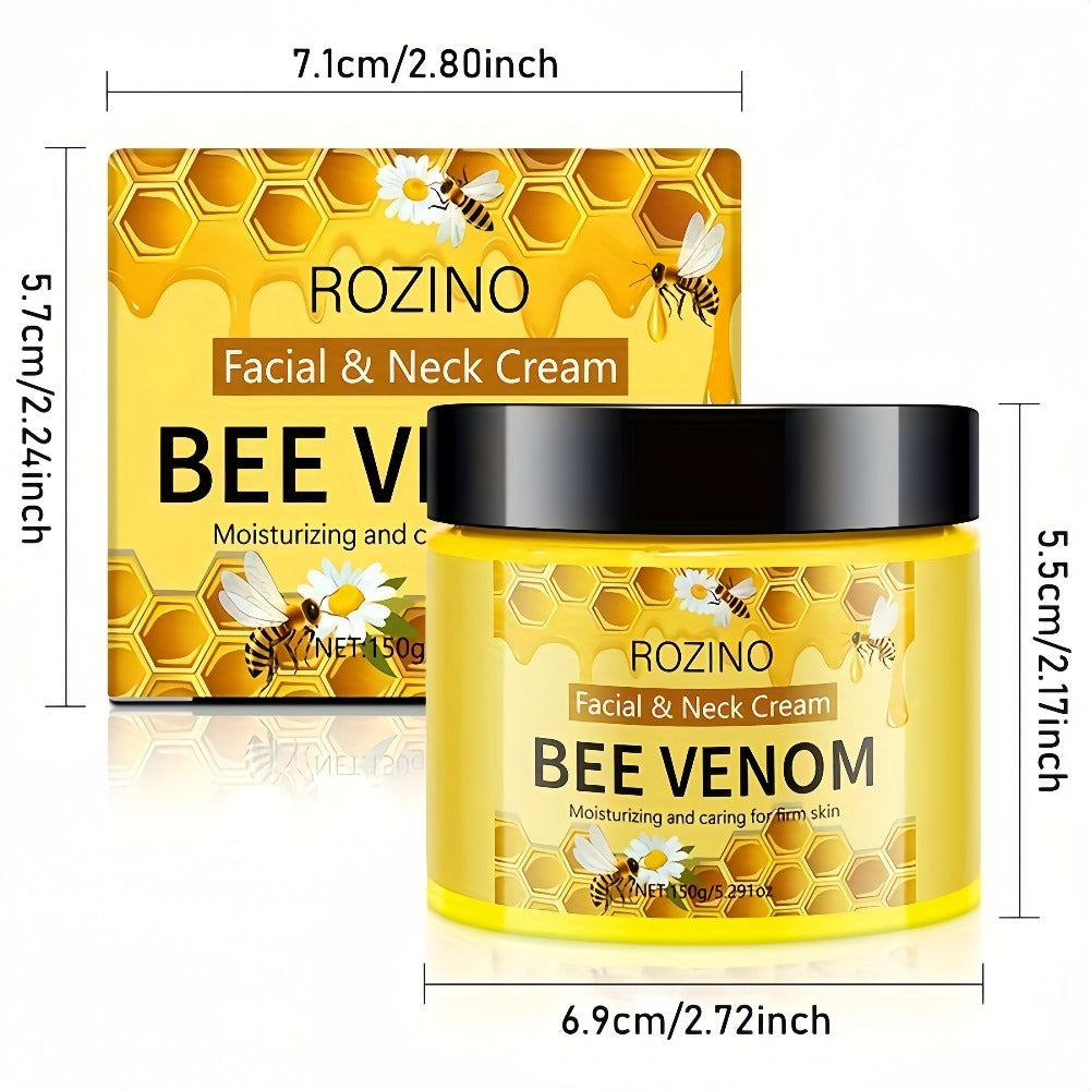 Bee Venom Face & Neck Lifting Cream 150g with Hyaluronic Acid & Vitamin E for Tightening, & Smoothing Skin