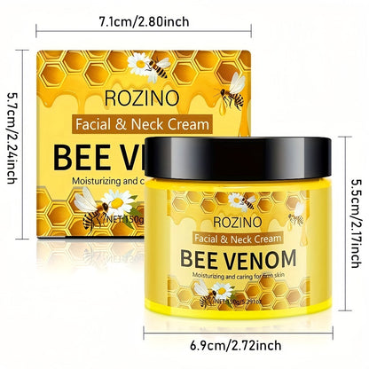 Bee Venom Face & Neck Lifting Cream 150g with Hyaluronic Acid & Vitamin E for Tightening, & Smoothing Skin