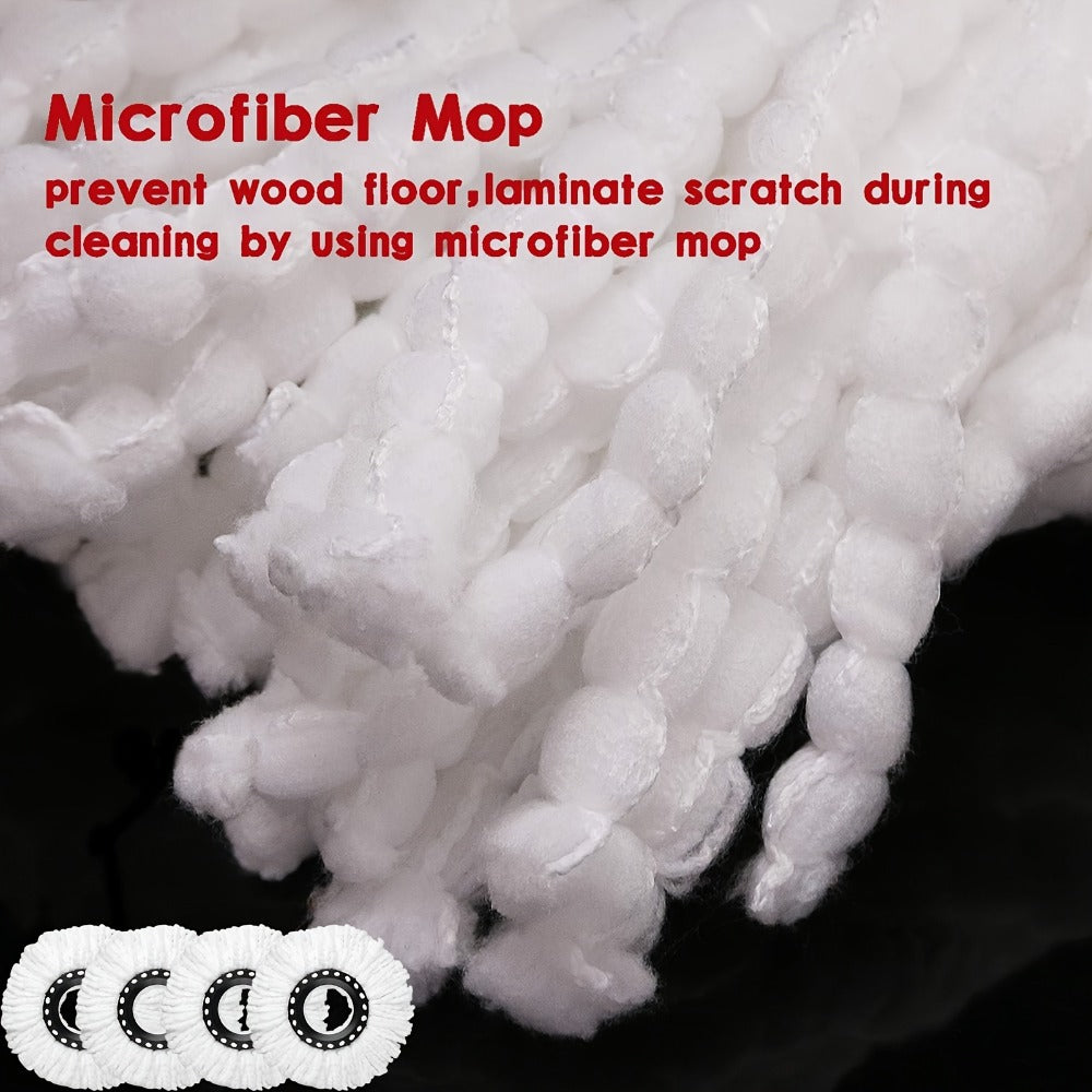Microfiber Spin Mop Replacement Heads 8 Pack, 360° Universal Mop Refills for Standard Spin Mop Buckets, Machine Washable Reusable Mop Pads