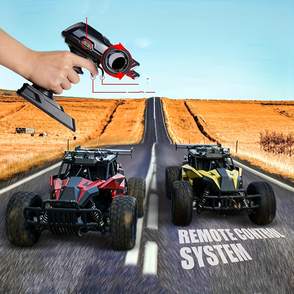 RC Off-Road Car with LED Lights for Kids Ages 6+, High Speed Remote Control Buggy Light-Up RC Truck for Boys & Girls