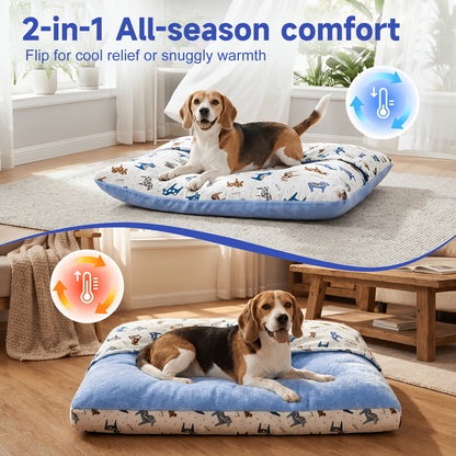 Breathable Washable Dog Bed Mattress – All-Season Pet Mat with Removable Cover & Non-Slip Bottom