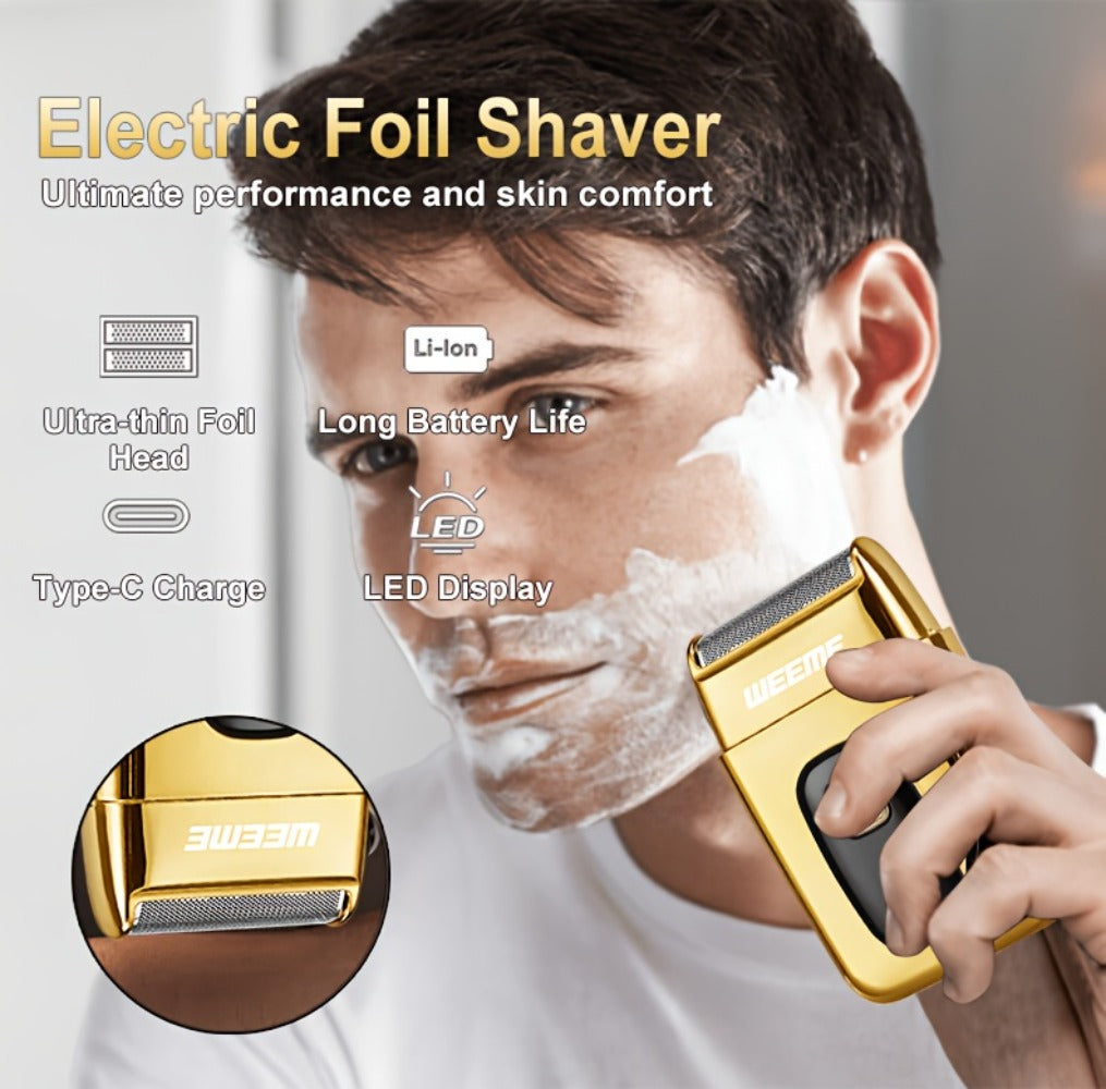 Beard Trimmer Set for Men - USB Rechargeable Hair Clipper & Grooming Kit with Battery Indicator, Comb Attachments