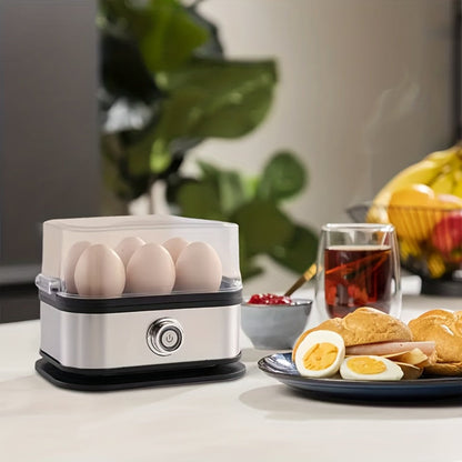 Rapid Electric Egg Cooker 6-Egg, 304 Stainless Steel Egg Boiler & Steamer for Hard, Medium & Boiled Eggs