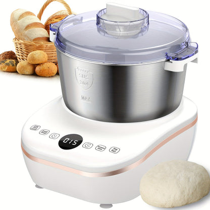 Electric Dough Maker 7Qt with Fermentation Function - 250W Dough Kneading Machine, 304 Stainless Steel Bowl