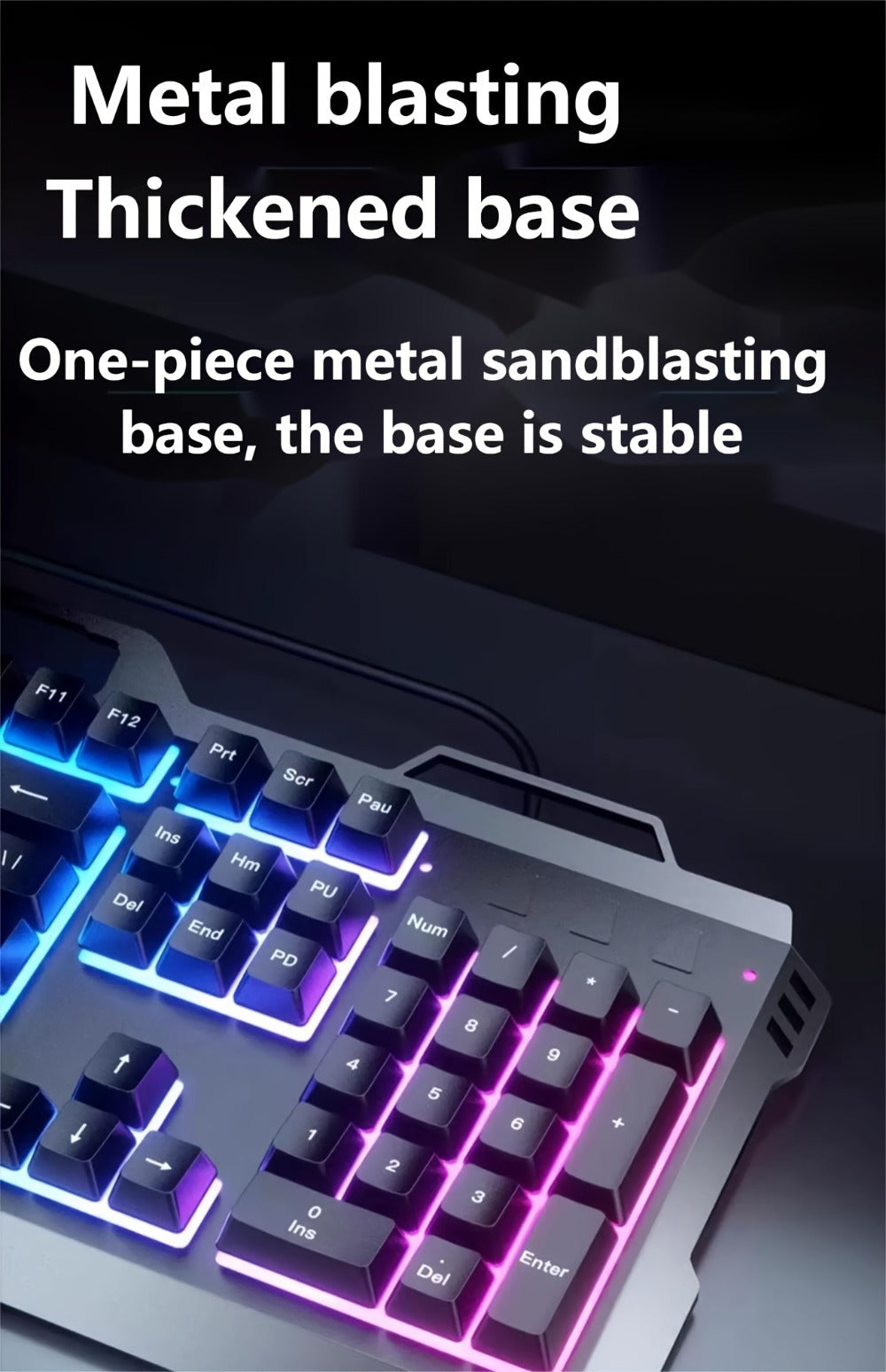 RGB Gaming Keyboard and Mouse Combo Wired USB, Backlit Keyboard & Mouse Set for PC Desktop Laptop Windows