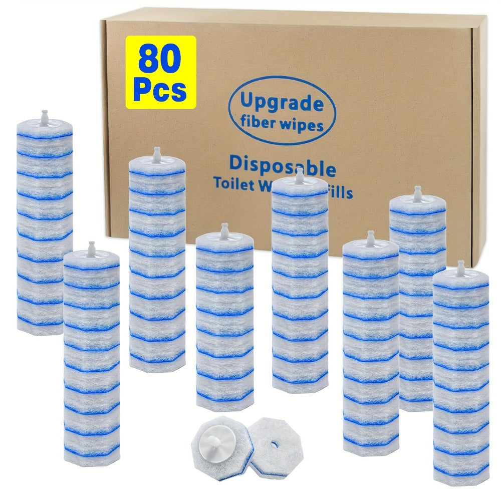 Toilet Wand Refills Compatible with Clorox ToiletWand, Disposable Microfiber Toilet Bowl Cleaner Refills