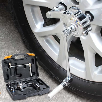Torque Multiplier Wrench Set 1:16 400NM Lug Nut Remover, 1/2 Drive Labor-Saving Tire Changing Kit with 17mm 19mm 21mm Sockets