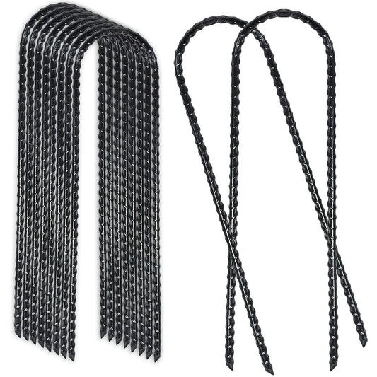 U-Shaped Trampoline Ground Anchor Stakes with 10-Inch Pictured Length and 12- or 24-Piece Checkout Options