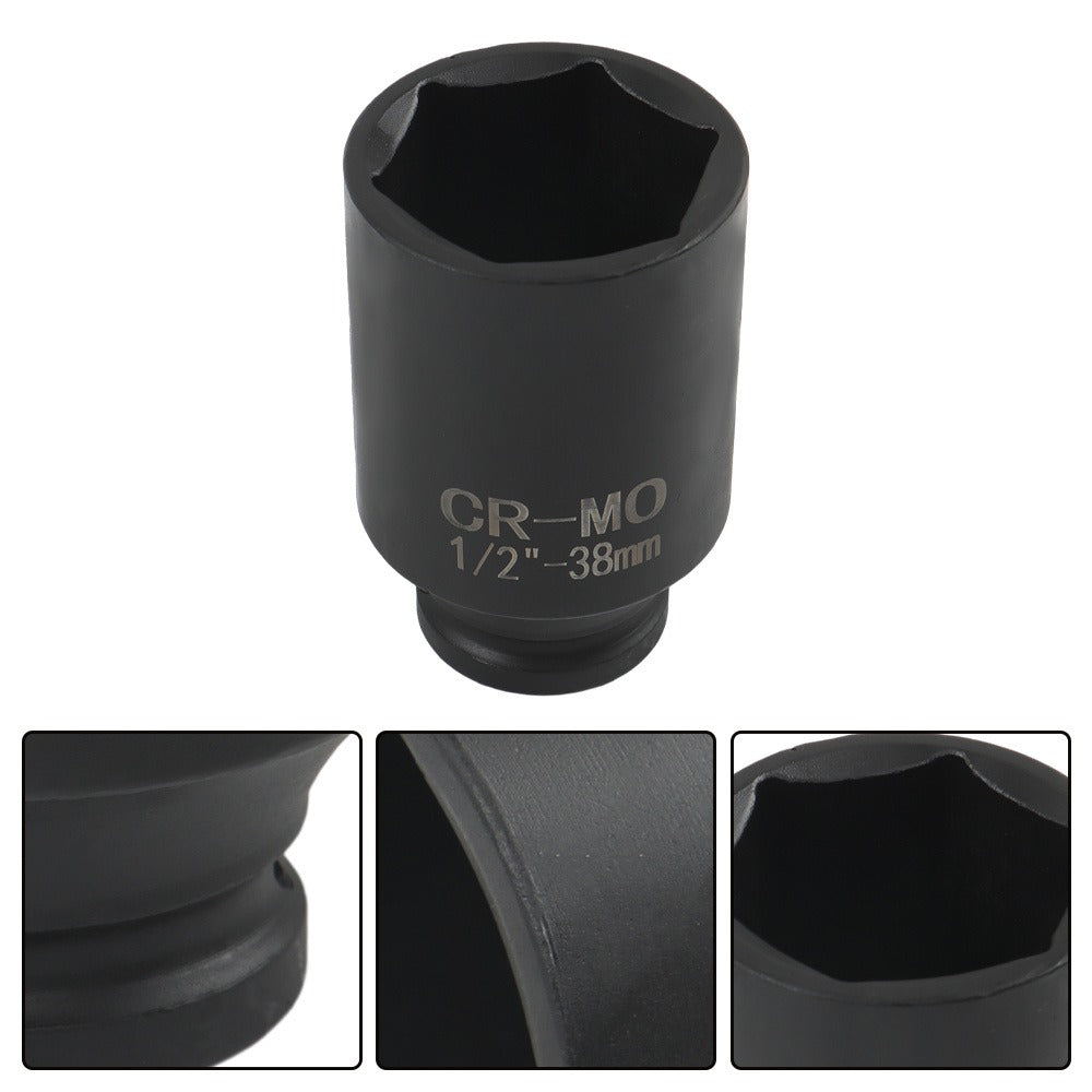 Deep Impact Socket Set 9pcs 29-38mm – 1/2" Drive Metric Axle Hub Nut Sockets for Installation & Removal, Heavy-Duty Plastic Construction