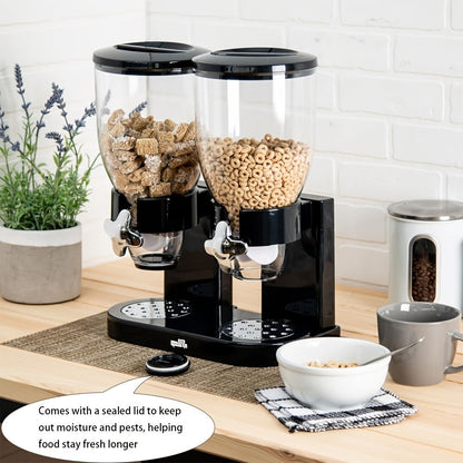 Dry Food Dispenser & Candy Organizer with Spoon Bowl Lid, Countertop Snack Container for Pantry Kitchen 17.5 Oz