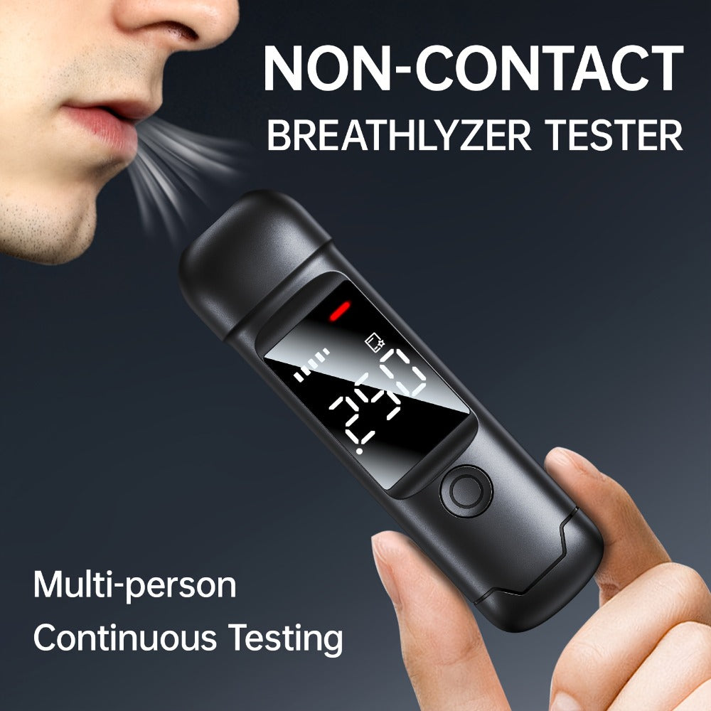 USB Rechargeable Breathalyzer with LCD Display, Portable Personal Alcohol Tester, 200mAh Battery