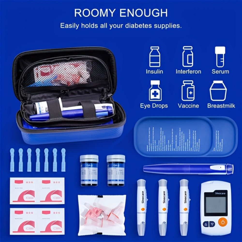 Insulin Cooler Travel Case Refrigerated Medication Case Temperature Display Wristband for Entryways, Bedrooms and Living Spaces