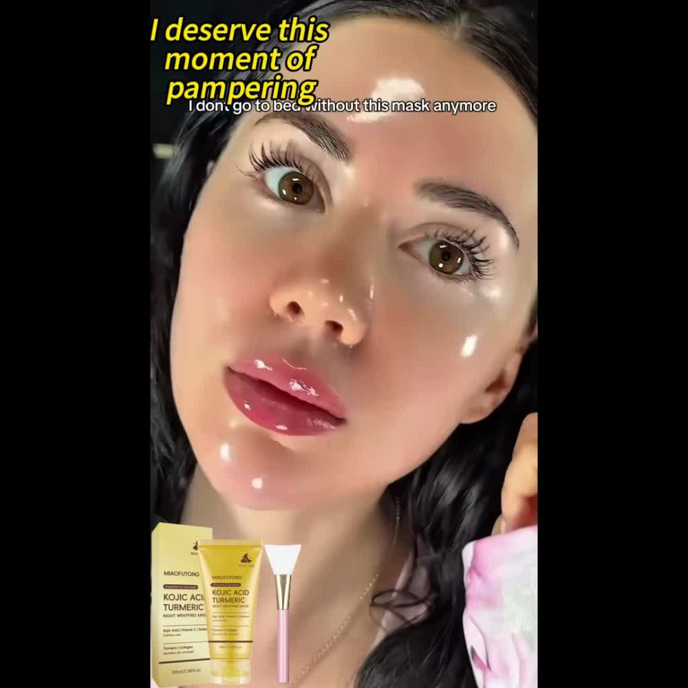 Kojic Acid Turmeric Face Mask with Vitamin C, Peeling Mask for, Deep Cleansing, Oil Control & Glowing Skin