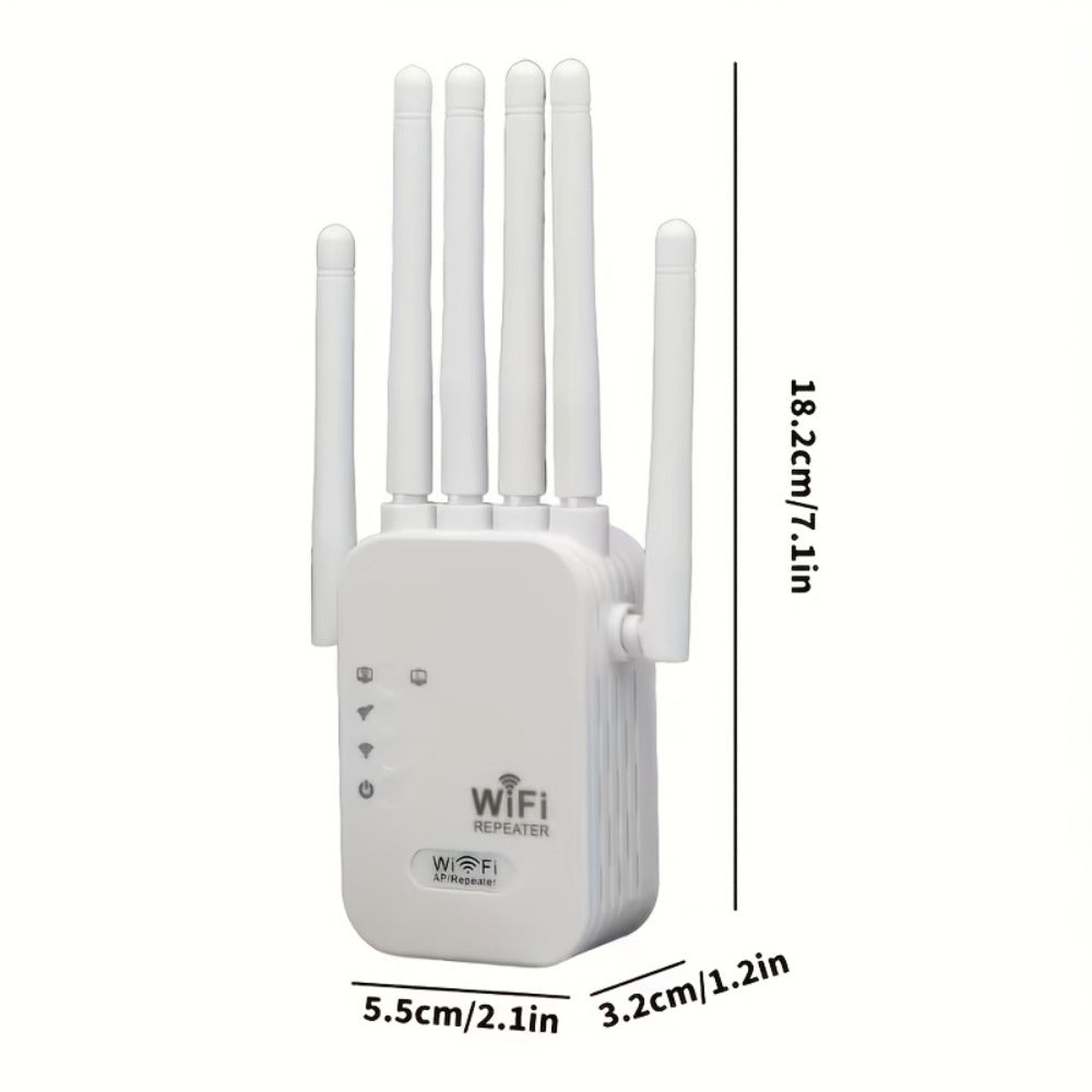 AX1200 WiFi 6 Mesh Extender 15888 Sq Ft Coverage, 135+ Devices, OFDMA, Gigabit Ethernet Port, Alexa Compatible, CISA Certified