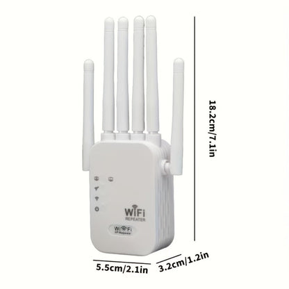 AX1200 WiFi 6 Mesh Extender 15888 Sq Ft Coverage, 135+ Devices, OFDMA, Gigabit Ethernet Port, Alexa Compatible, CISA Certified