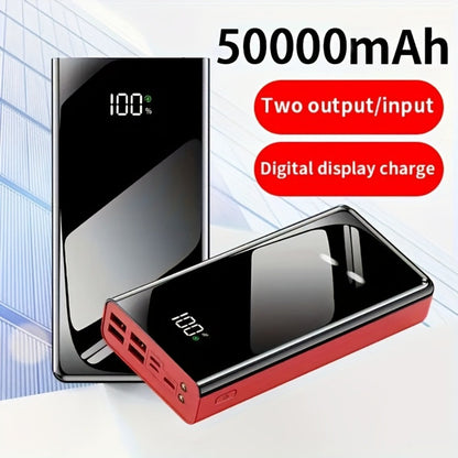 100000mAh Portable Power Bank with Flashlight LED Display Bidirectional Fast Charging Multi-Device USB Charger for Camping Outdoor Emergency